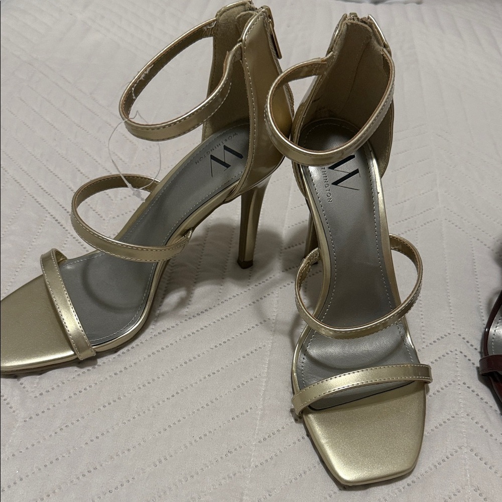 Worthington Gold Strappy Heels